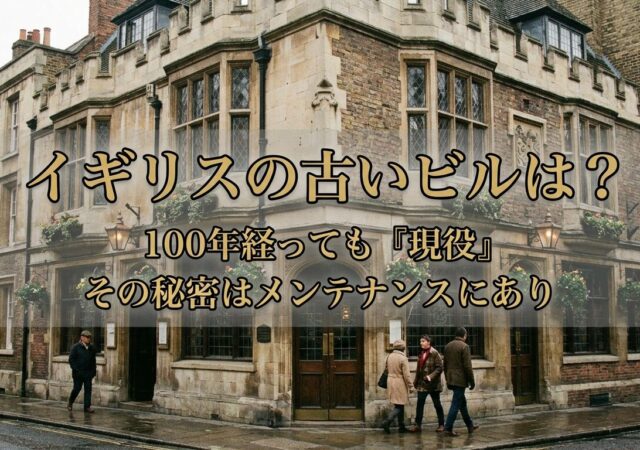 １５，イギリスの築古ビルはいかに